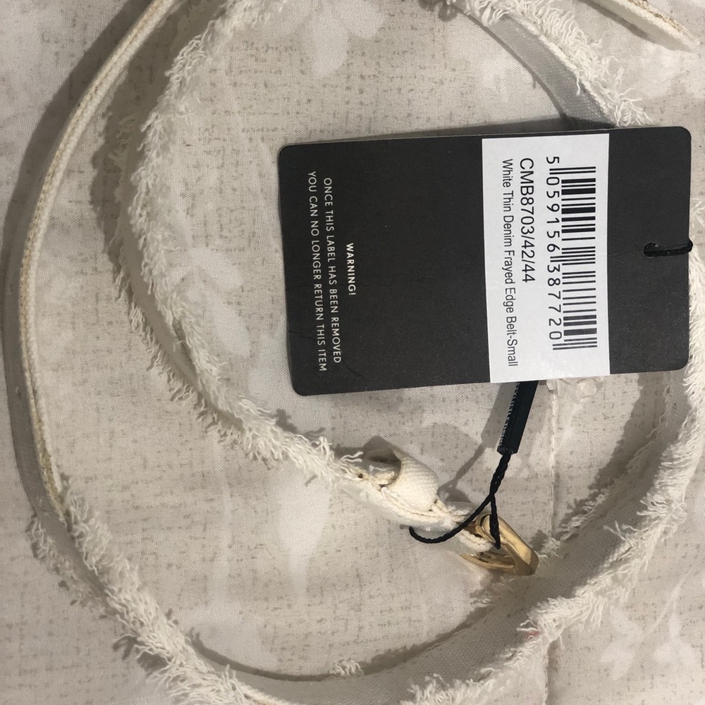 White Denim Belt